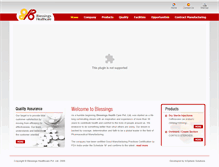 Tablet Screenshot of blessingshealthcare.com